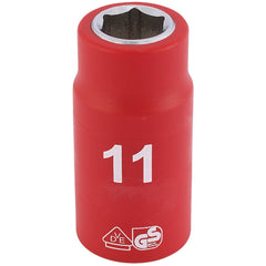Draper Expert Fully Insulated VDE Socket, 3/8" Sq. Dr., 11mm 31571