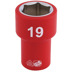 Draper Expert Fully Insulated VDE Socket, 3/8" Sq. Dr., 19mm 31740