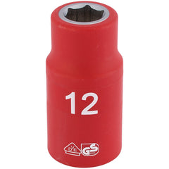 Draper Expert Fully Insulated VDE Socket, 1/2" Sq. Dr., 12mm 31785