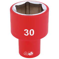 Draper Expert Fully Insulated VDE Socket, 1/2" Sq. Dr., 30mm 32000