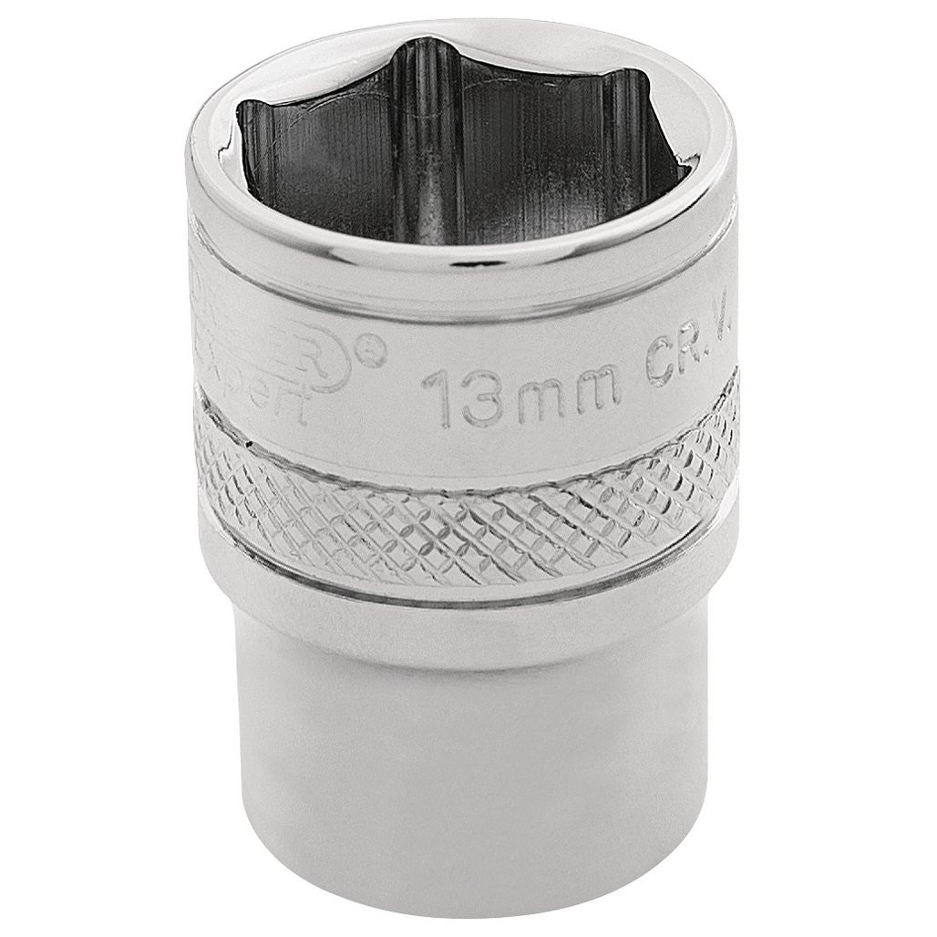 Draper Expert HI-TORQ® 6 Point Socket, 1/4" Sq. Dr., 13mm 32633