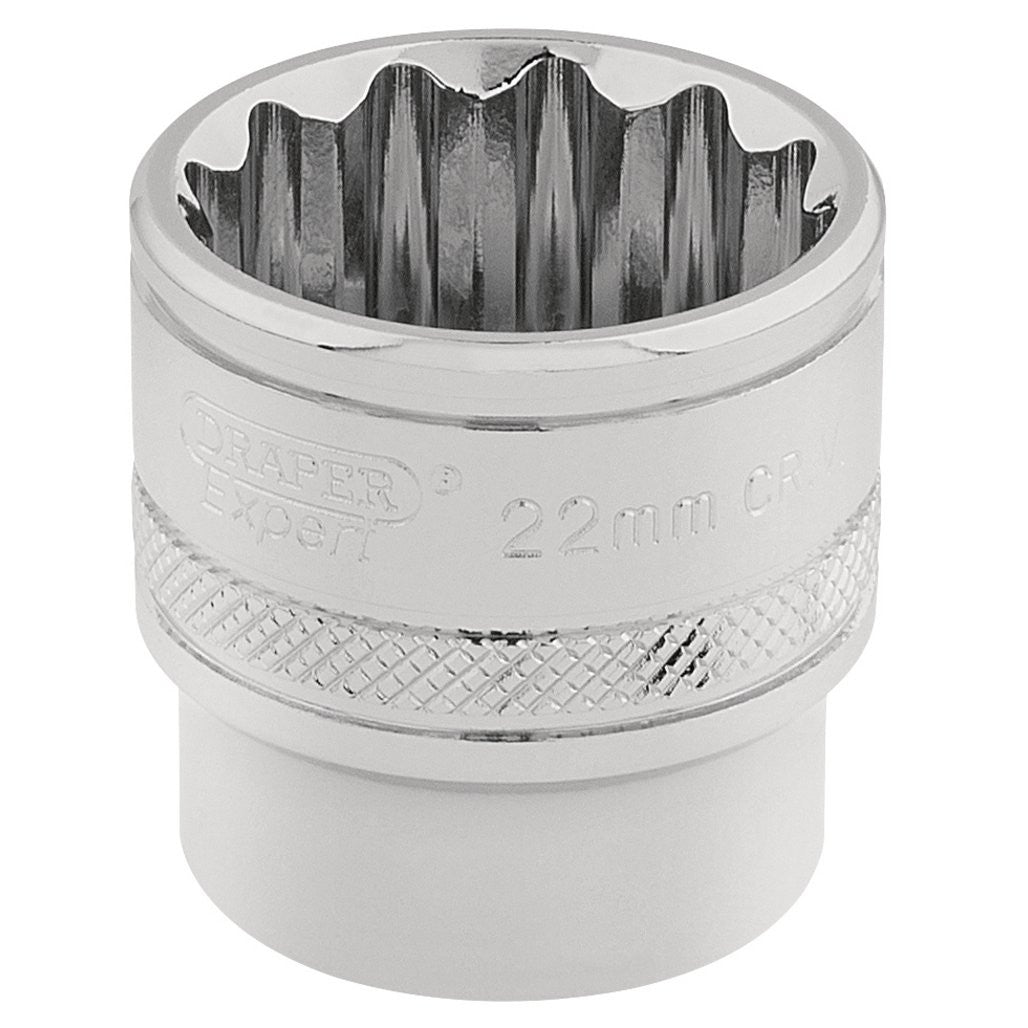 Draper Expert HI-TORQ® 12 Point Socket, 3/8" Sq. Dr., 22mm 32800