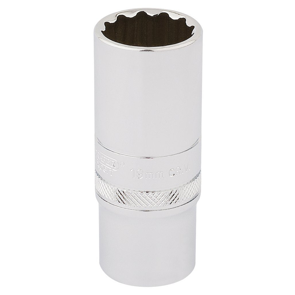 Draper Expert HI-TORQ® 12 Point Deep Socket, 3/8" Sq. Dr., 19mm 33036
