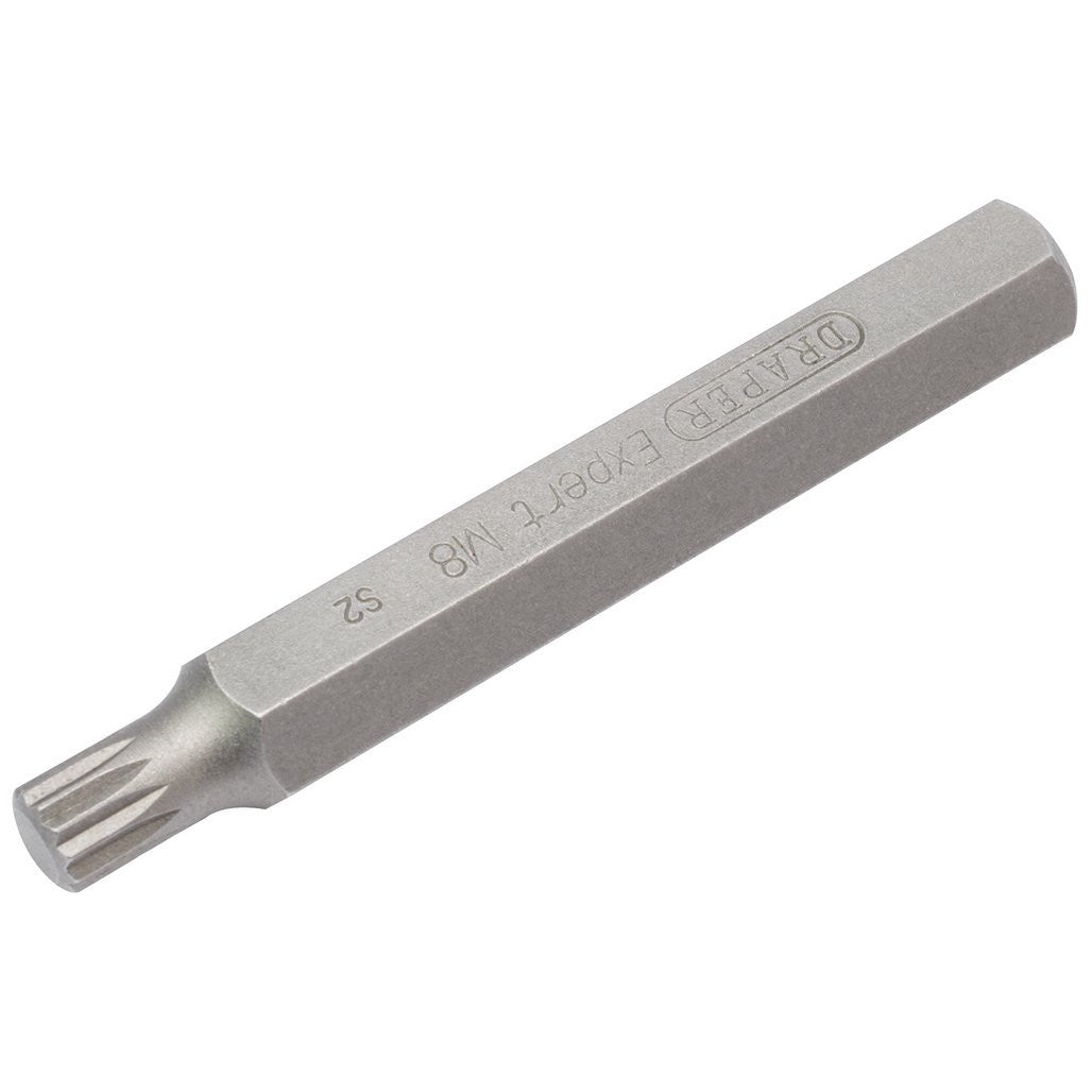 Draper Expert Spline 10mm Insert Bit for Mechanics Bit Sets, M8 x 75mm 33346
