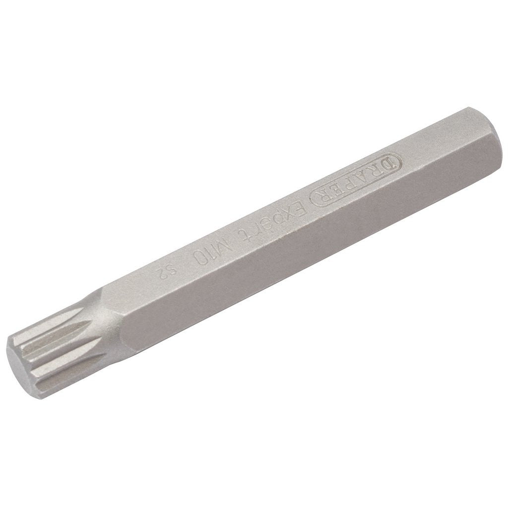 Draper Expert Spline 10mm Insert Bit for Mechanics Bit Sets, M10 x 75mm 33348