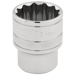 Draper Expert HI-TORQ® 12 Point Socket, 1/2" Sq. Dr., 24mm 33372