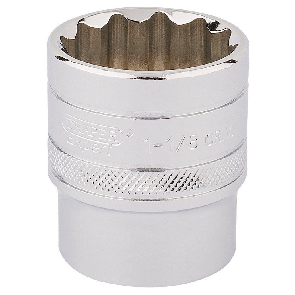 Draper Expert HI-TORQ® 12 Point Socket, 1/2" Sq. Dr., 1 1/8" 33727