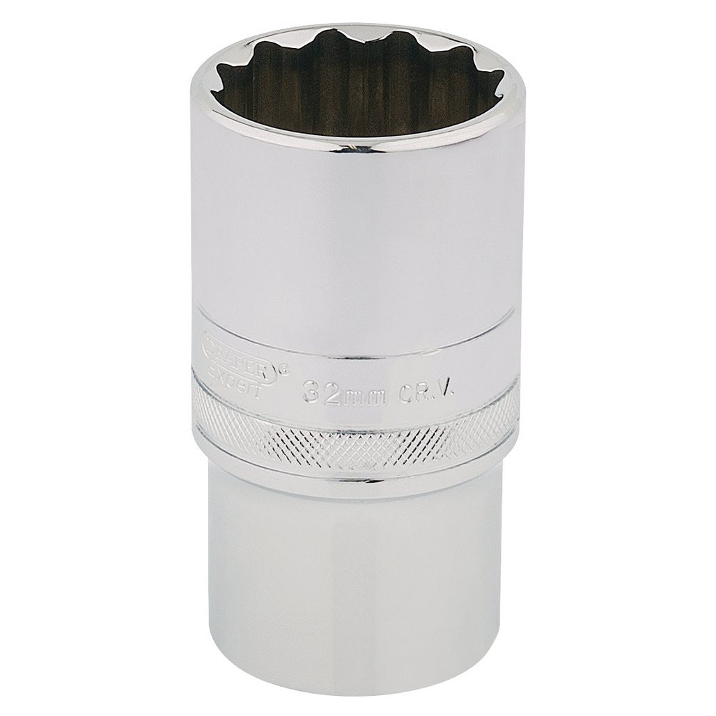 Draper Expert HI-TORQ® 12 Point Deep Socket, 1/2" Sq. Dr., 32mm 33865