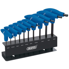 Draper Metric T-Handle Hex Key Set (10 Piece) 33869