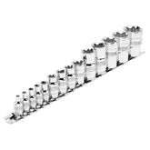 Draper Expert TX-STAR® Socket Set on Rail, 1/4", 3/8" & 1/2" Sq. Dr. (14 Piece) 34415