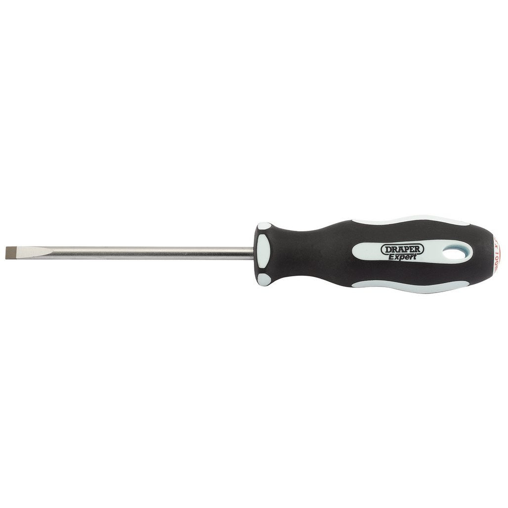 Draper Expert Plain Slot Soft Grip Parallel Tip Screwdriver, 5.5 x 100mm 34973