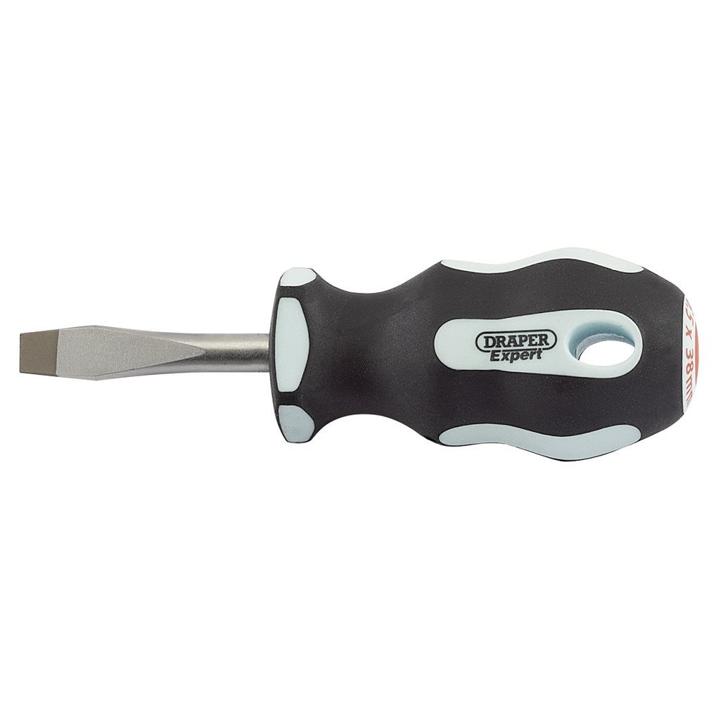 Draper Expert Plain Slot Soft Grip Screwdriver, 6.5 x 38mm 34977