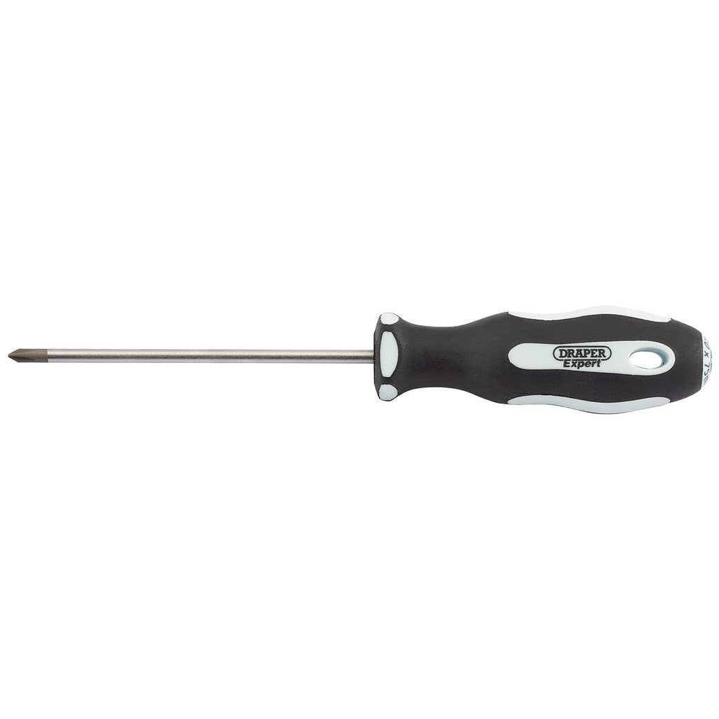 Draper Expert Cross Slot Soft Grip Screwdriver, No.0 x 75mm 34982