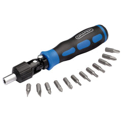 Draper Ratchet Screwdriver and Bit Set (13 Piece) 38124
