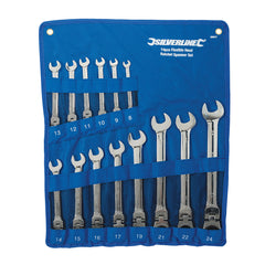 Silverline Flexible Head Ratchet Spanner Set 14pce 399017