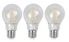 Tools Garage 4W GLS LED Filament Lamp Warm White (Pack of 3)