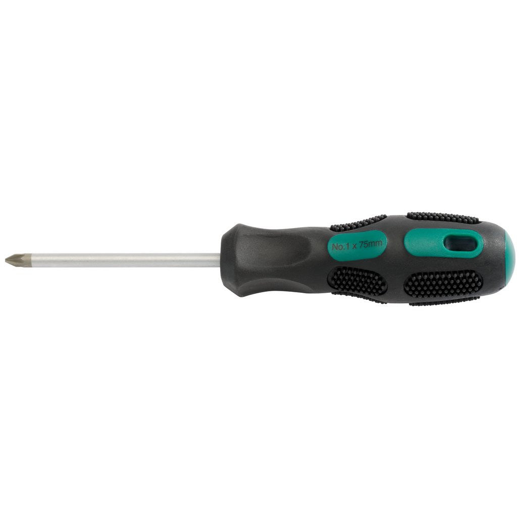Draper Expert PZ Type Screwdriver, No.1 x 75mm (Sold Loose) 40041