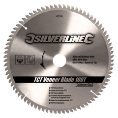 Silverline TCT Veneer Blade 100T 427539