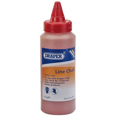 Draper Plastic Bottle of Red Chalk for Chalk Line, 115g 42975