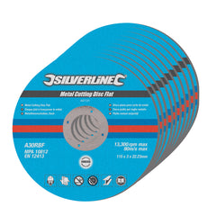 Silverline Metal Cutting Discs Flat 10pk 447131