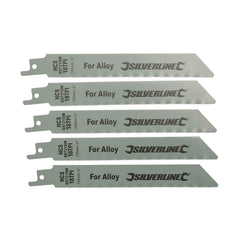 Silverline Recip Saw Blades for Alloy 5pk 456919