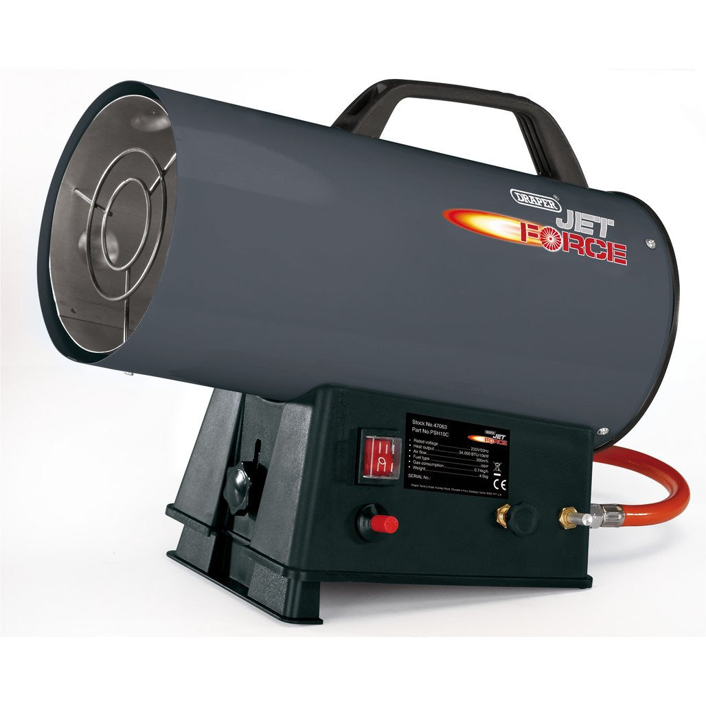 Draper Jet Force Propane Space Heater, 34,000 BTU/10 kW 47063