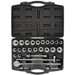 Draper HI-TORQ® Combined MM/AF Socket Set, 3/4" Sq. Dr., Black (26 Piece) 48329