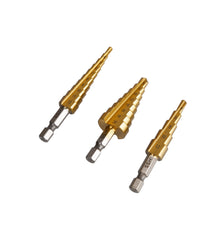 Hilka 3 pce Small HSS Step Drill Set 49706503
