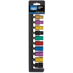 Draper Expert Metric Coloured Socket Set, 1/2" Sq. Dr. (10 Piece) 50493