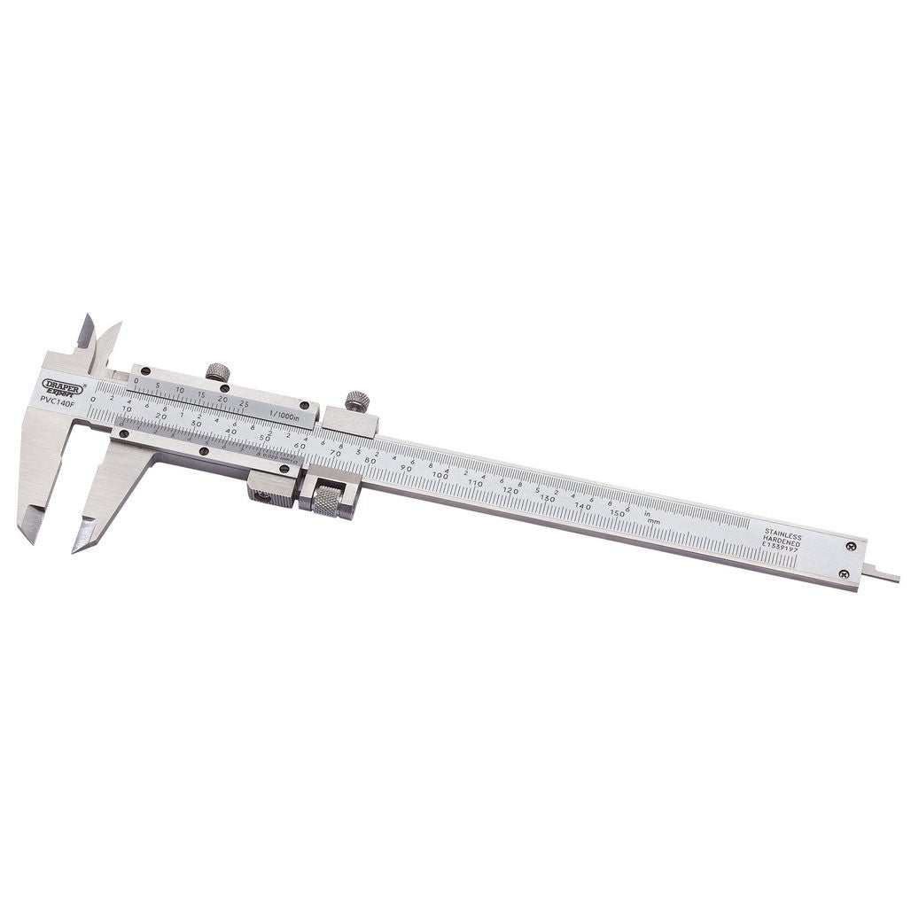 Draper Expert Vernier Caliper with Fine Adjustment, 0 - 140mm/6" 50605