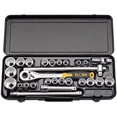 Draper Elora Metric and Imperial Socket Set, 1/2" Sq. Dr. (27 Piece) 50650