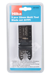 Hilka 5 pce 35mm Multi Tool Blade Set 24TPI 50910053