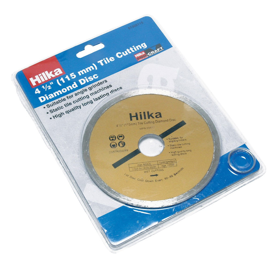 Hilka 4 1/2" (115mm) Tile Cutting Diamond Disc 51302115