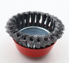 Hilka 4" (100mm) M14 Knotted Wire Cup Brush 51960004