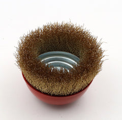 Hilka 2 1/2"(65mm) M14 Brassed Steel Crimp Cup Brush 51960125