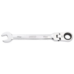 Draper HI-TORQ® Metric Flexible Head Ratcheting Combination Spanner, 15mm 52017