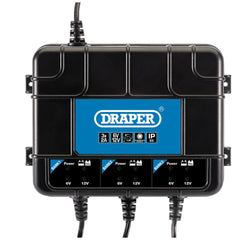 Draper 6/12V 3 Bank Charger Station 53172