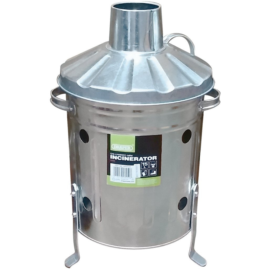 Draper Galvanised Mini Incinerator, 15L 53250