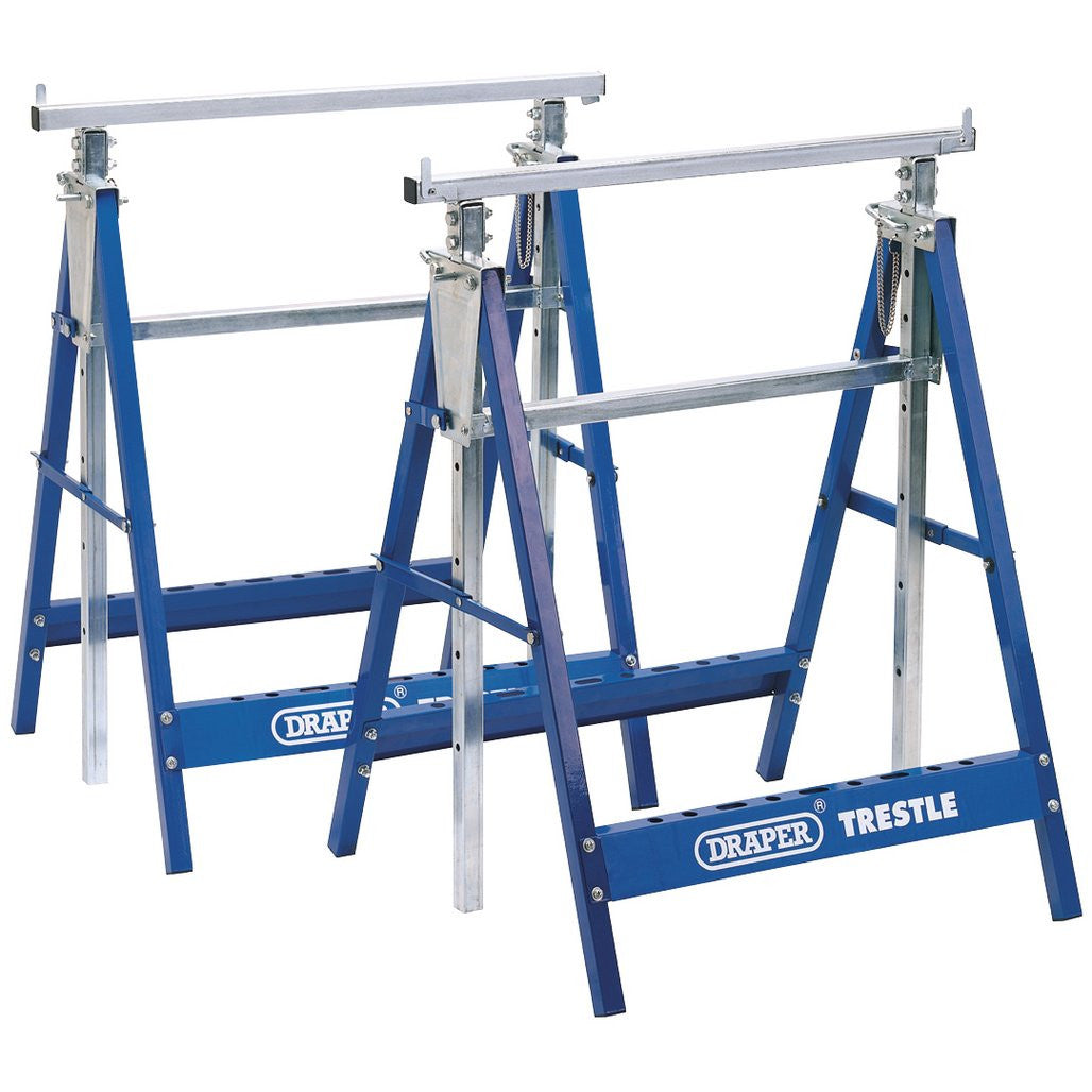 Draper Pair of Telescopic Trestle/Saw Horse, 685 x 585mm 54053