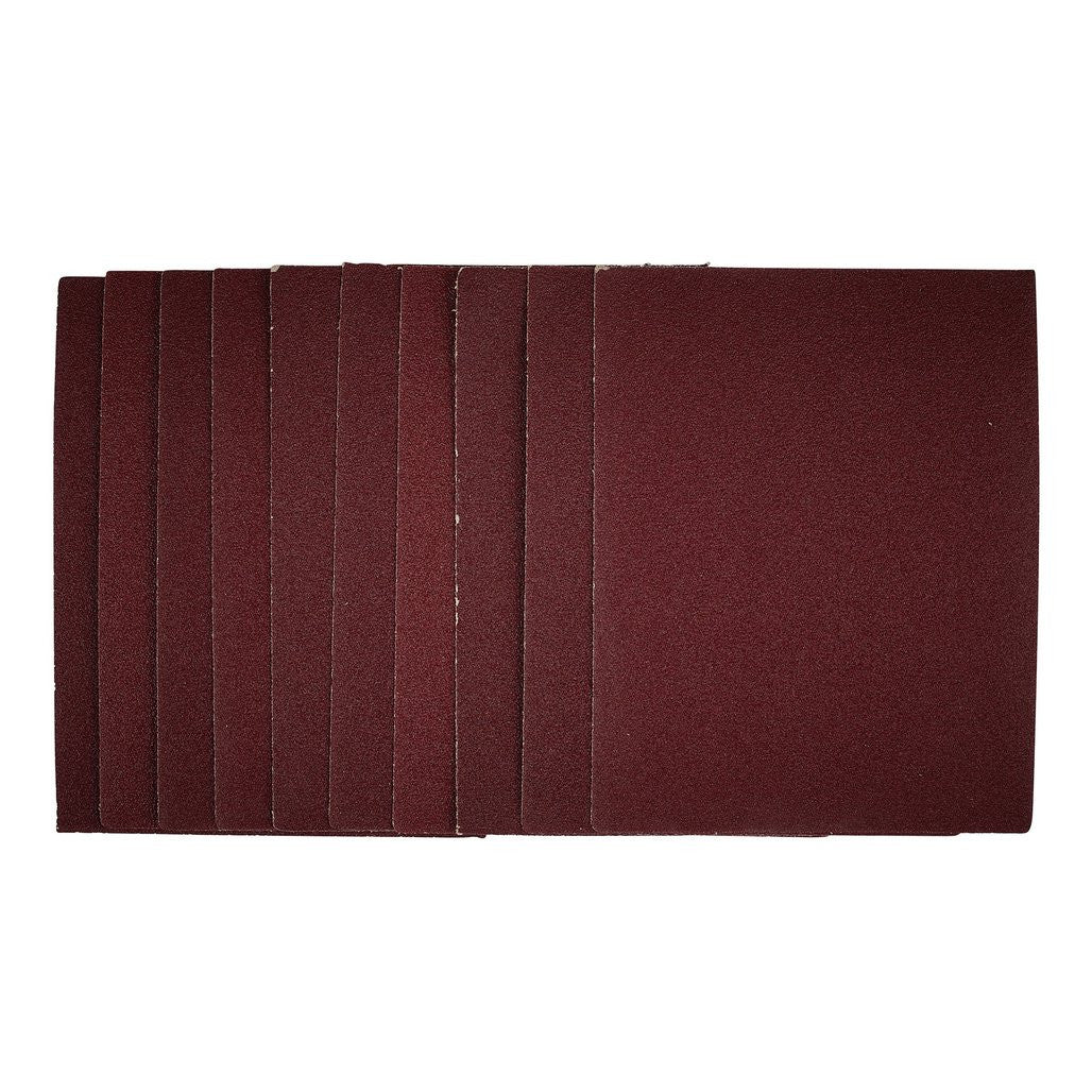 Draper 1/4 Sanding Sheets, 115 x 150mm, 80 Grit (Pack of 10) 54717