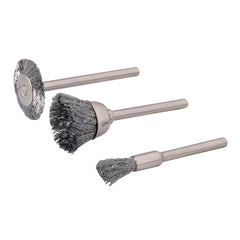 Silverline Rotary Tool Steel Wire Brush Set 3pce 580466