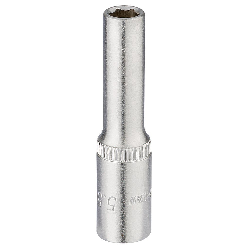Draper Elora Deep Socket, 1/4" Sq. Dr., 5.5mm 58724