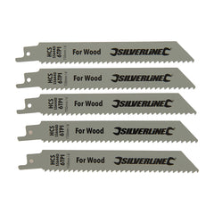 Silverline Recip Saw Blades for Wood 5pk 598431