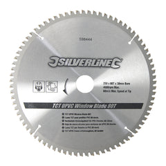 Silverline TCT UPVC Window Blade 80T 598444
