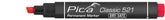 Pica Classic Permanent Marker with Chisel Tip - Red - 521-4