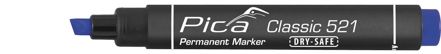 Pica Classic Permanent Marker with Chisel Tip - Blue - 521-41
