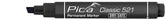 Pica Classic Permanent Marker with Chisel Tip - Black - 521-46