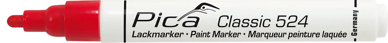 Pica Classic Industry Paint Maker with Round Tip - Red - 524-4