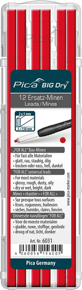 Pica Big Dry Refill Pack Water-Soluble Multi Use - Red - 631