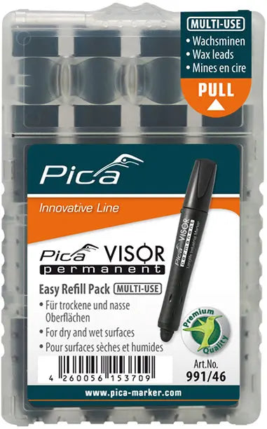 Pica Visor Refill Pack for Industrial Permanent Marker - Black - 991-46